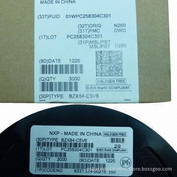 Diode Zener, BZX84-C5V6 NXP Semi-conductors, TO236AB Original Package